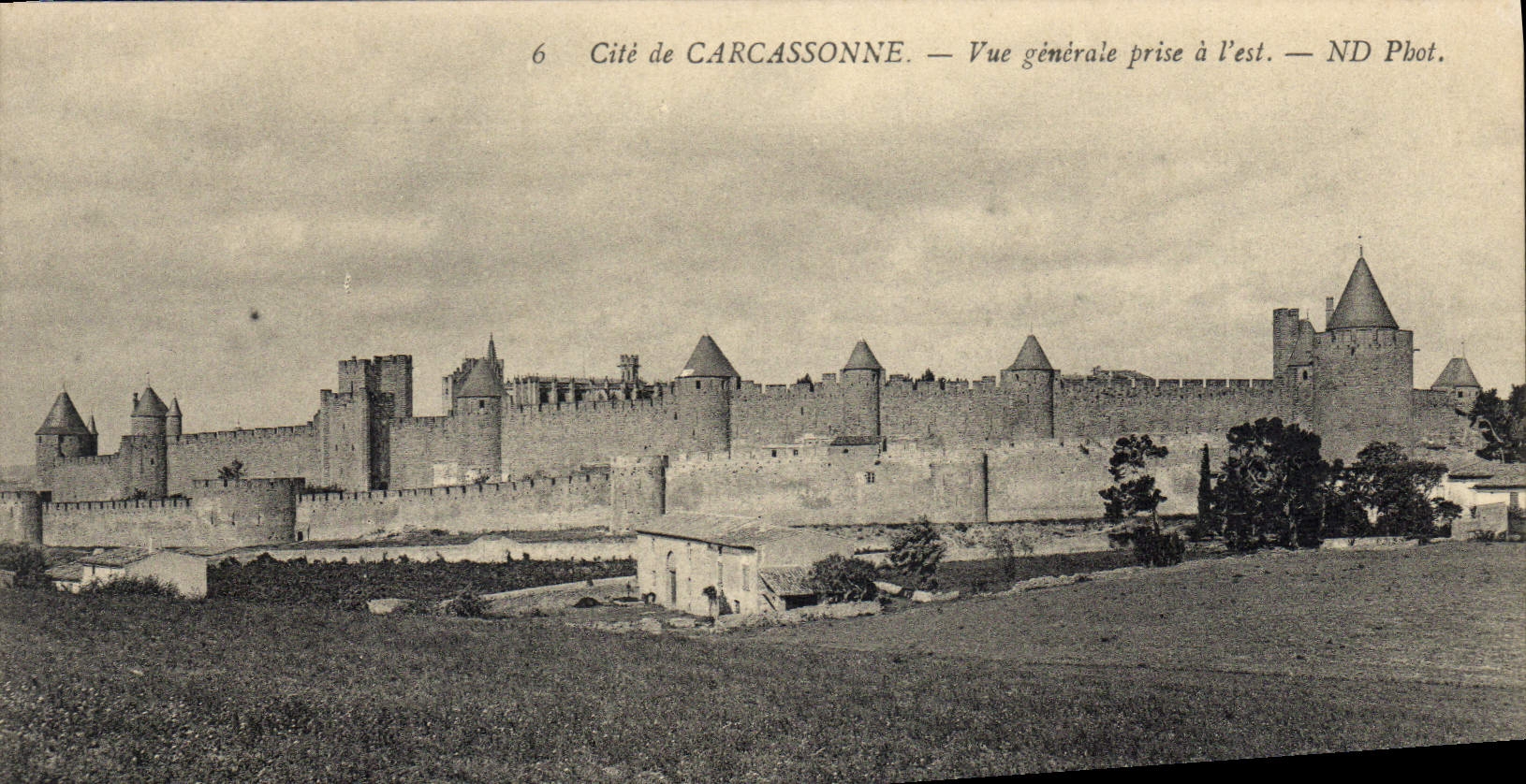 CPA Cite de Carcassonne Vue Generale Prise a L'Est
