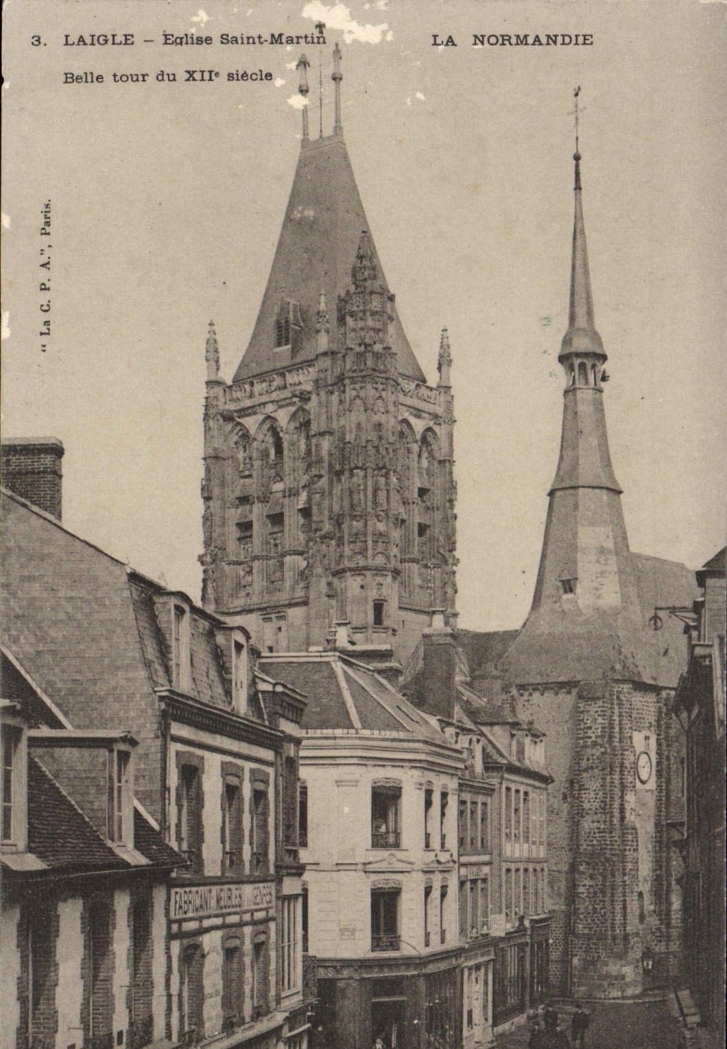 CPA Laigle Eglise Saint Martin Belle Tour