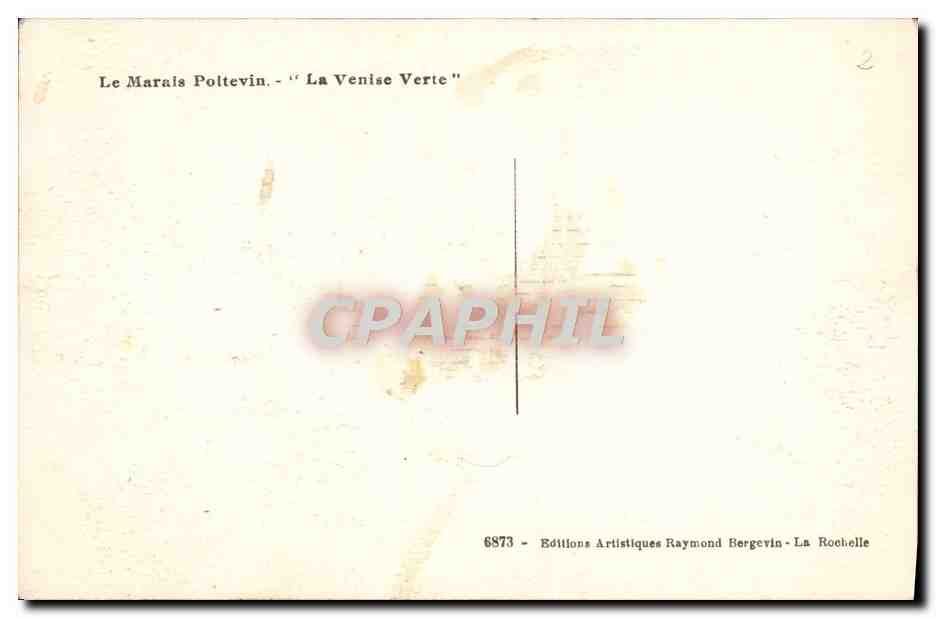 CPA Marais poitevin La Venise verte  — Rückseite