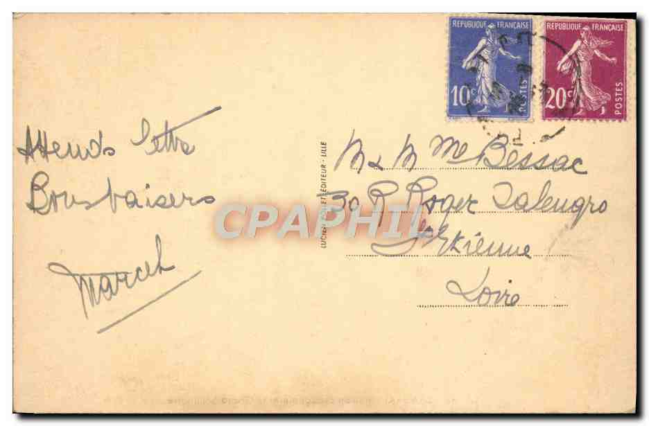 CPA Cambrai Maison Espagnole et le Grand Seminaire — Rückseite