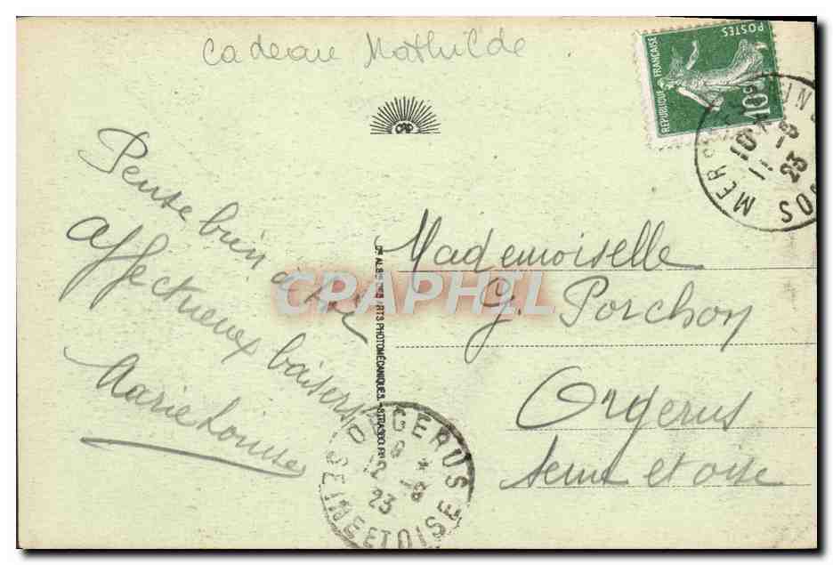 CPA Mers Les Bains Les Falaises — Verso