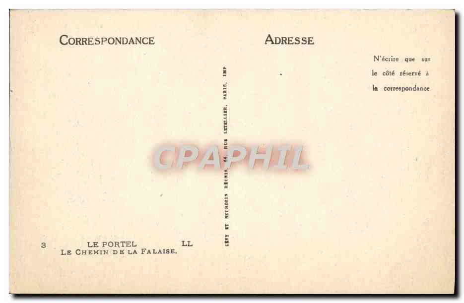 CPA Le Portel Le Chemin De La Falaise  — Verso