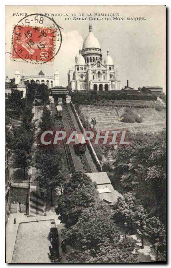 CPA Paris Le Funiculaire De La Basilique de Montmartre