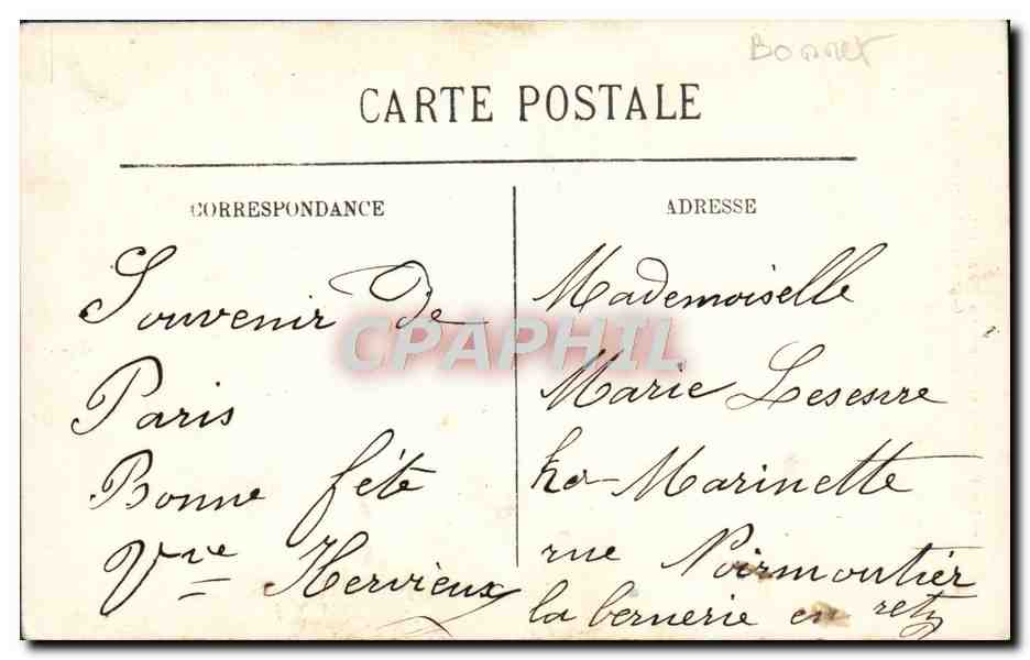CPA Paris Le Funiculaire De La Basilique de Montmartre — Rückseite