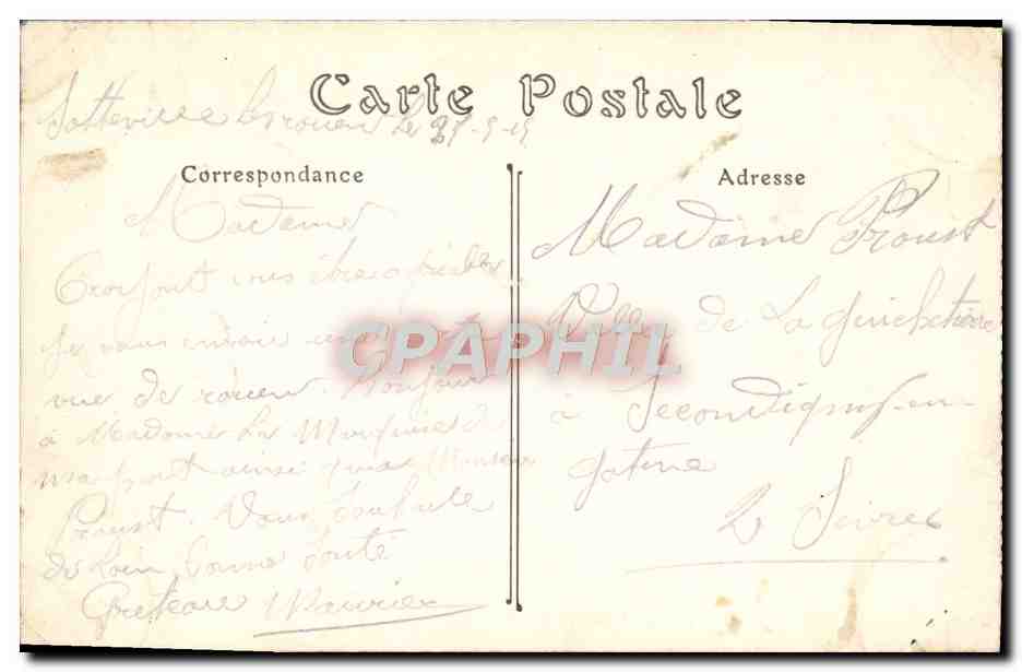 CPA Rouen Vue Generale Prise de la Cote Sainte Catherine — Verso