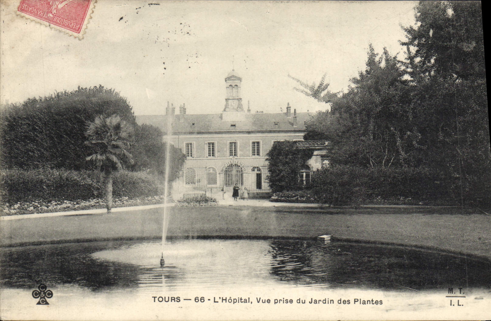 CPA Tours L'Hopital Vue Prise du Jardin des Plantes