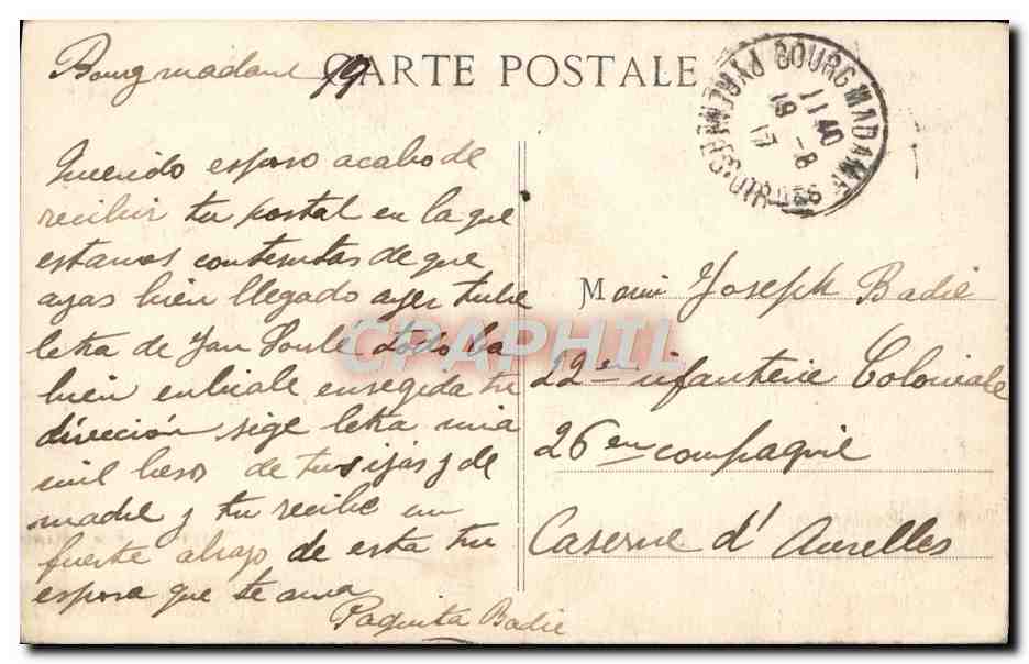 Côte d'Azur — TOULON-sur-MER — Église Saint-François — Imp. Provençale, Marseille — Verso