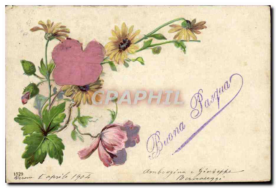 CPA Fleurs Paques