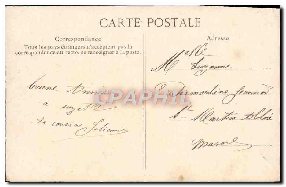 CPA Fantaisie Enfant Annee 1908 — Rückseite