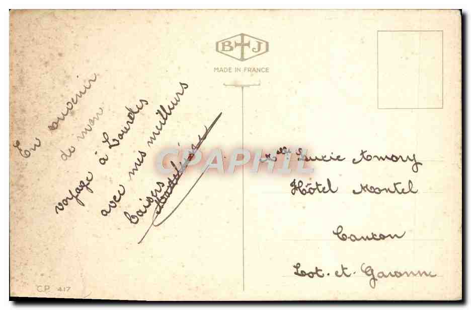CPA Lourdes — Verso