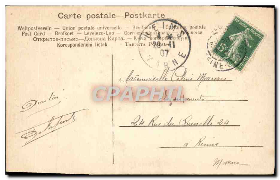 CPA Fantaisie Femme  — Rückseite