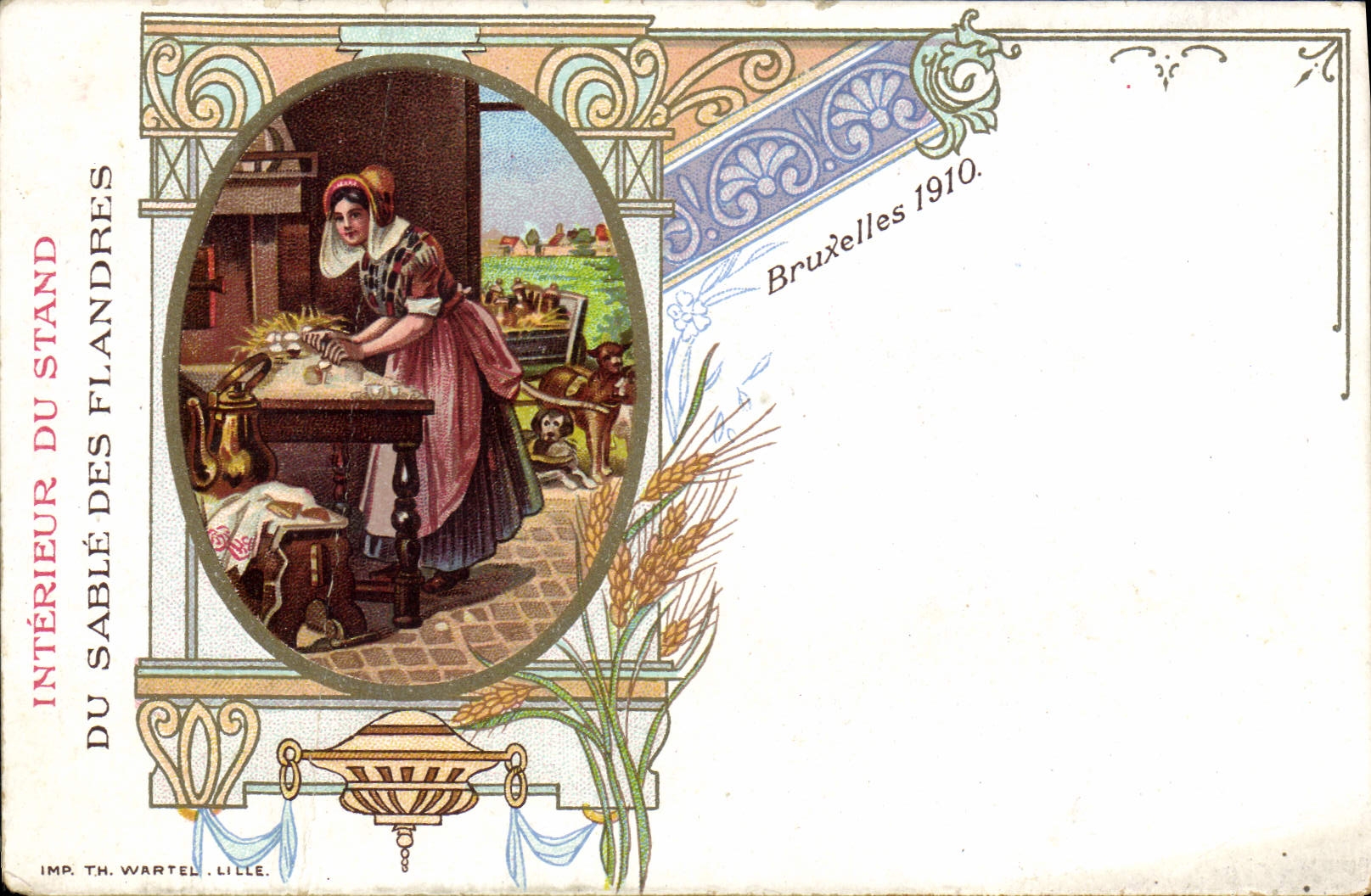 CPA Fantaisie Bruxelles 1910 Interieur du stand du sable des Flandres 