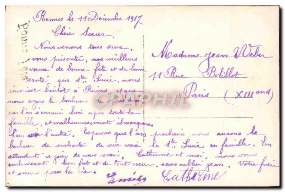 CPA Fantaisie Enfant — Rückseite