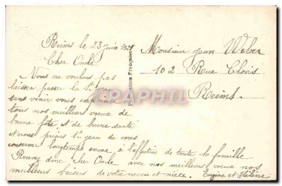 CPA Fantaisie Femme  — Verso