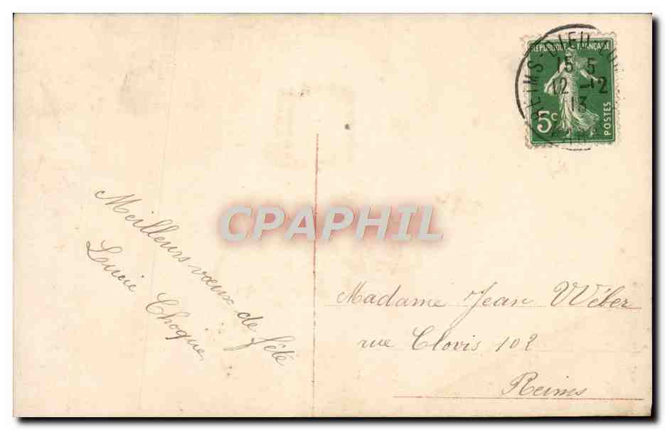 CPA Fantaisie Enfant Oiseau — Rückseite