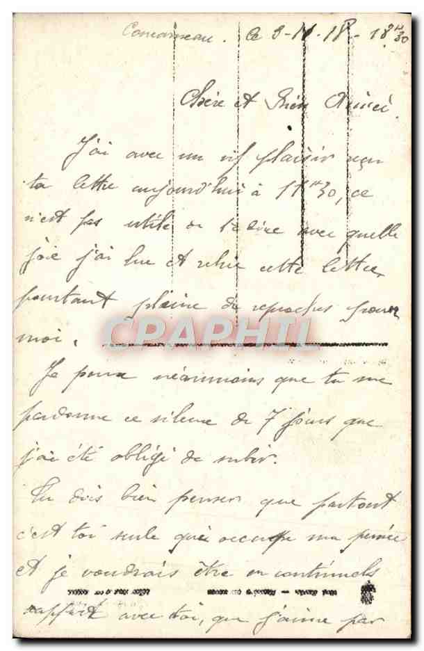 CPA Fantaisie Femme Marin Militaria — Rückseite