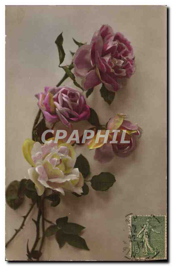 CPA Fantaisie Fleurs