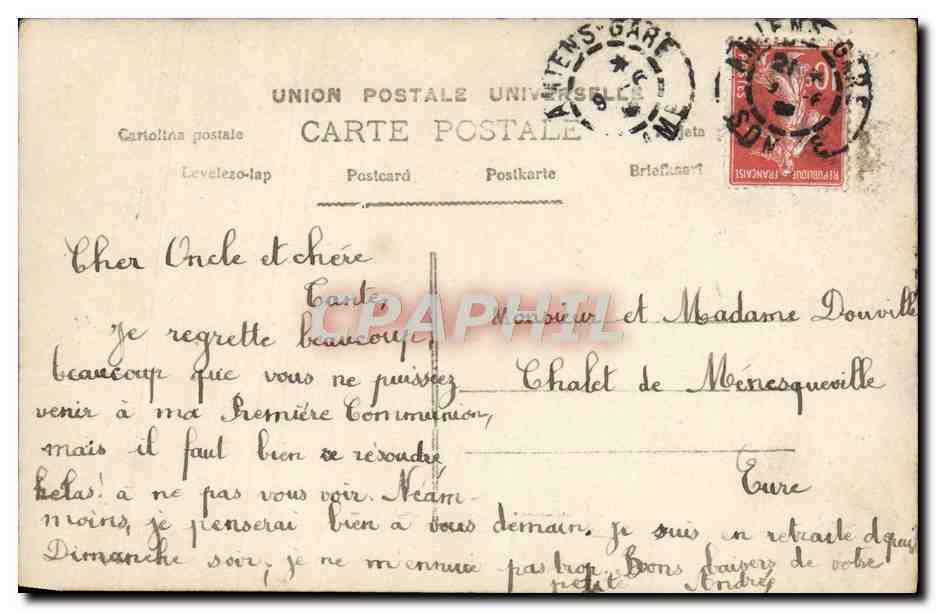 CPA Fantaisie Enfant Neptune — Rückseite