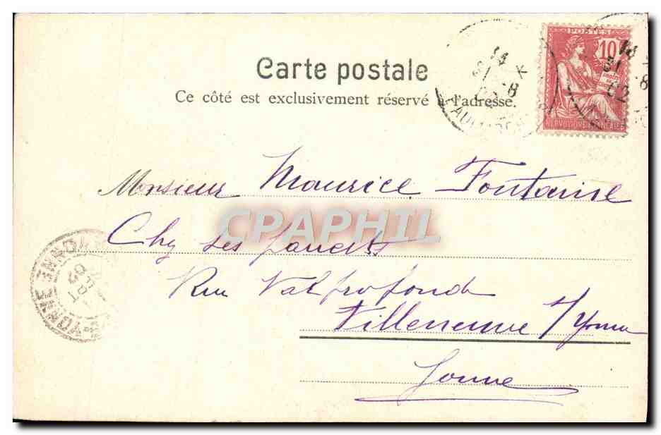 CPA Fantaisie Femme Velo Cycle Paris Lune Arc de Triomphe  — Verso