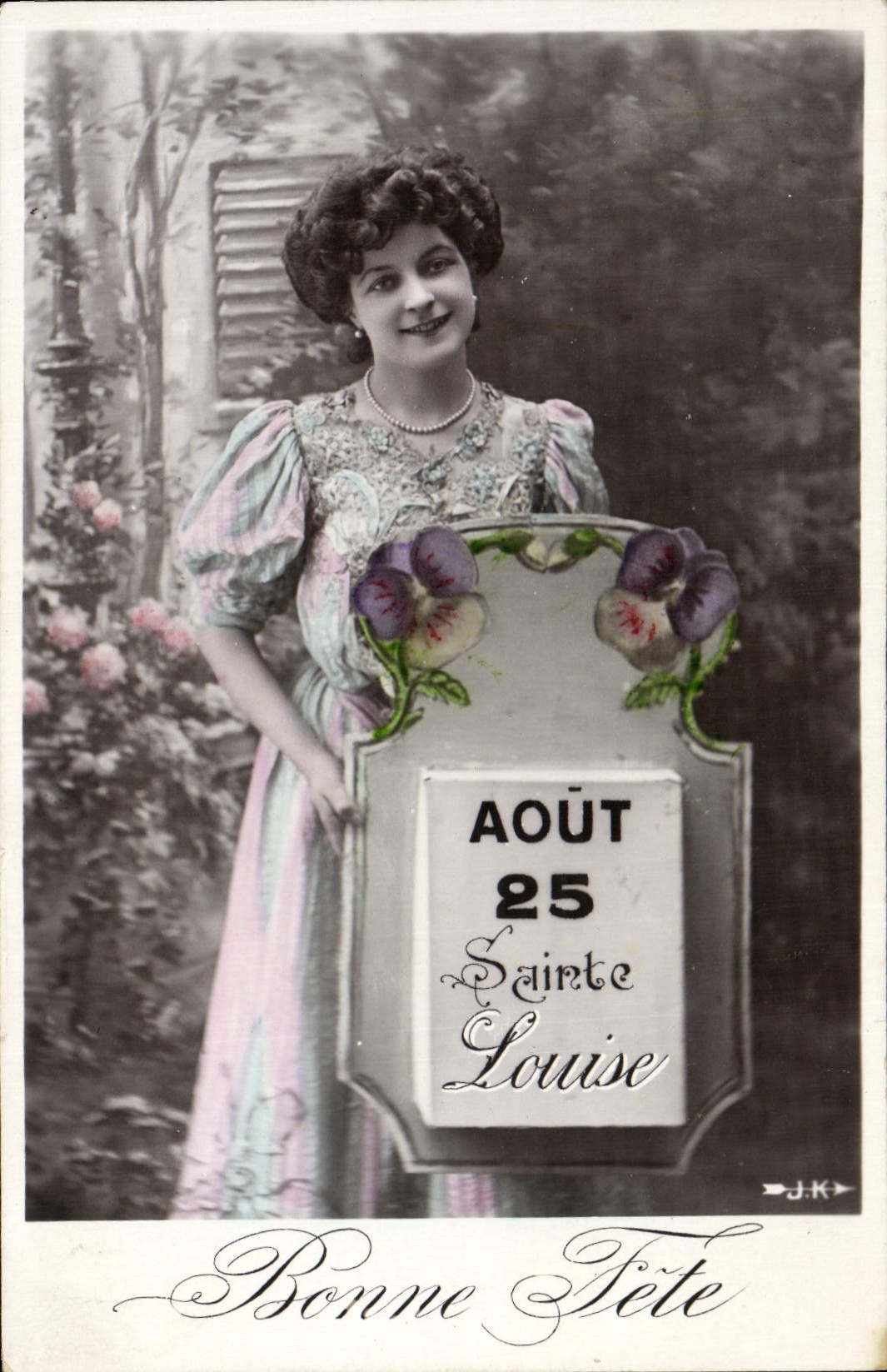 CPA Fantaisie Femme Prenom Louise 