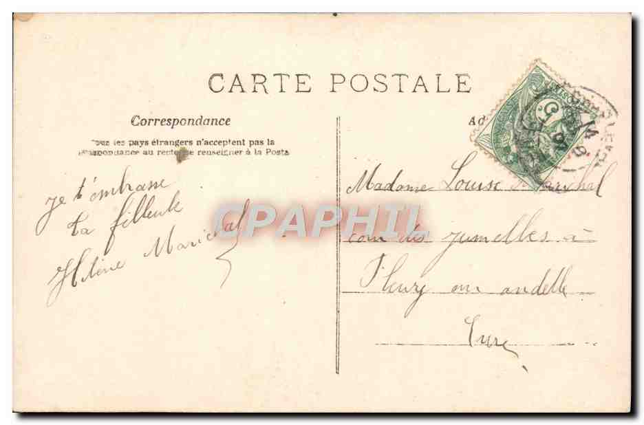 CPA Fantaisie Femme Prenom Louise  — Rückseite