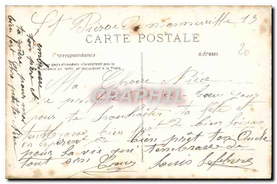 CPA Fantaisie Femme Prenom Marie  — Rückseite