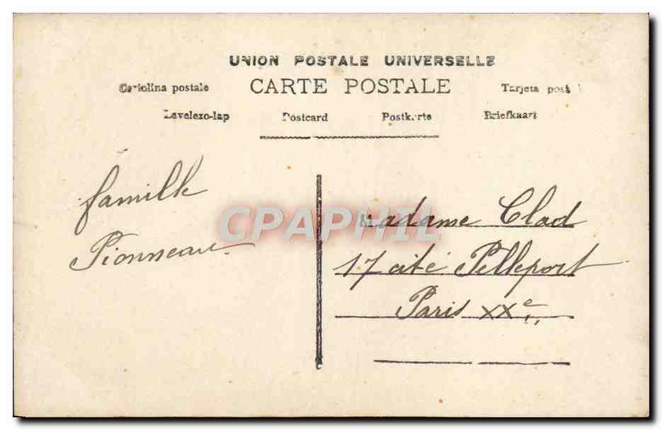 CPA Fantaisie Femme — Verso