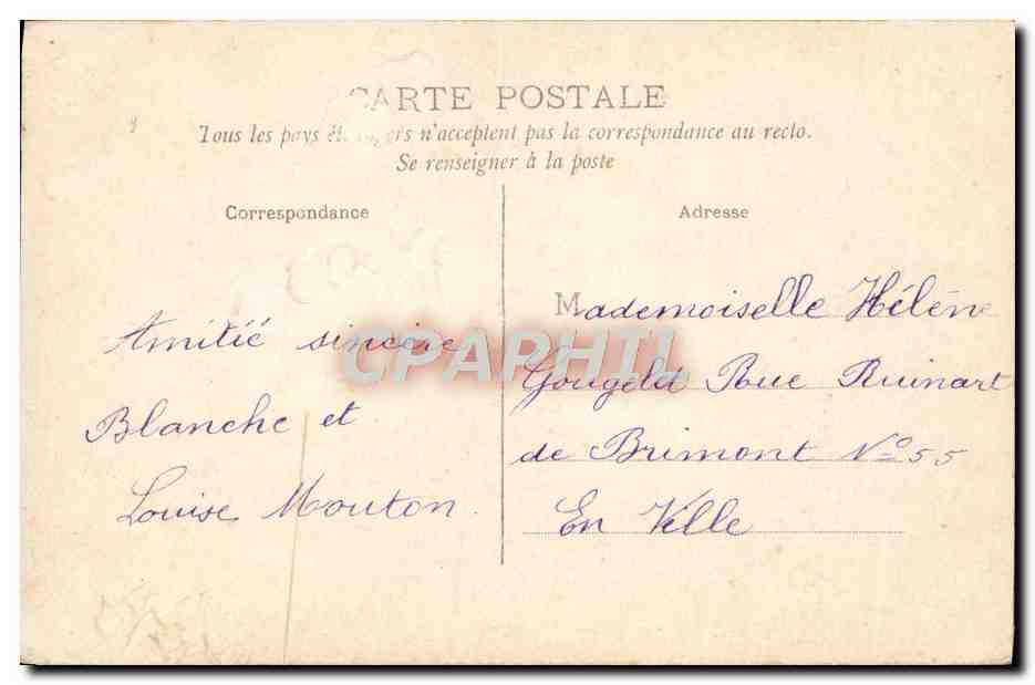 CPA Fantaisie Enfant — Rückseite