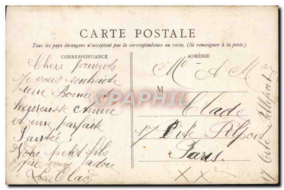 Femme en robe rose tenant des branches de laurier — Bonne Année — éditeur inconnu, n° 494 — Reverso