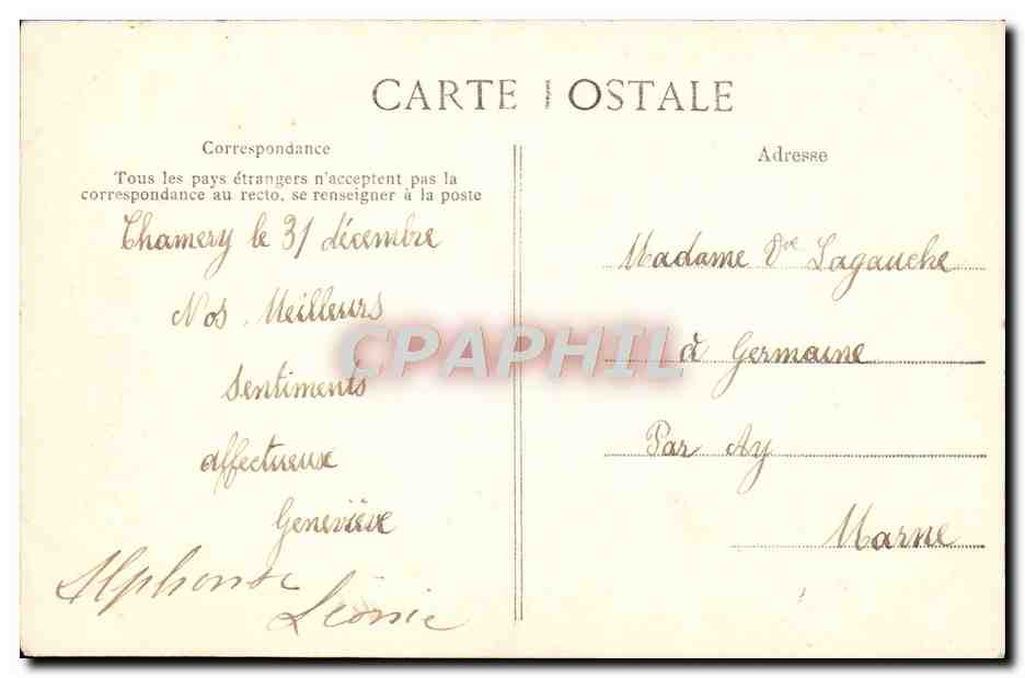 Jeune femme tenant une fleur — Bonne Année — E.D. Éditeur — Rückseite