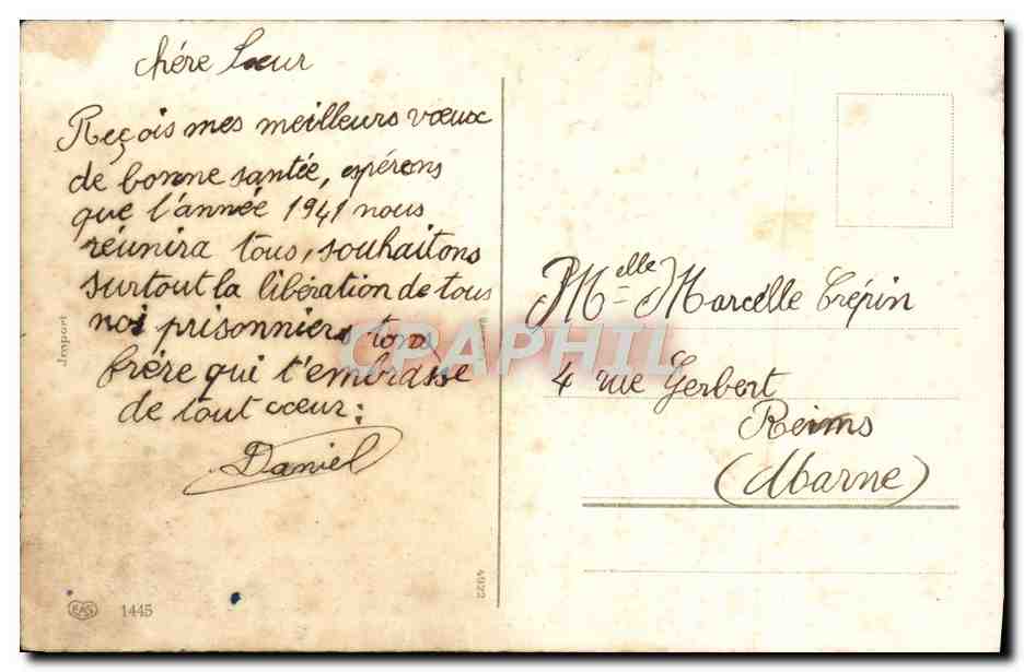 CPA Fantaisie Fleurs — Verso