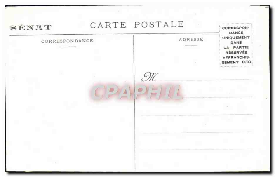 CPA Fantaisie Venus et Adonis Tapisserie des Gobelins Albert Maignan Cygne  — Verso