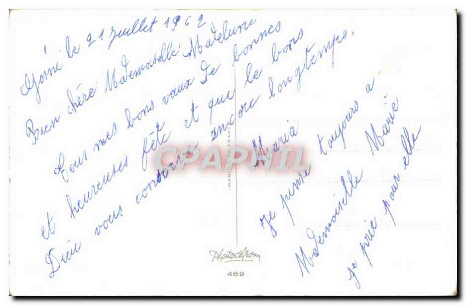 CPA Fantaisie Fleurs — Verso