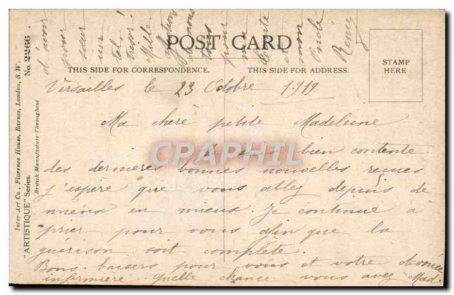 CPA Fantaisie Enfant agnes Richardson — Rückseite