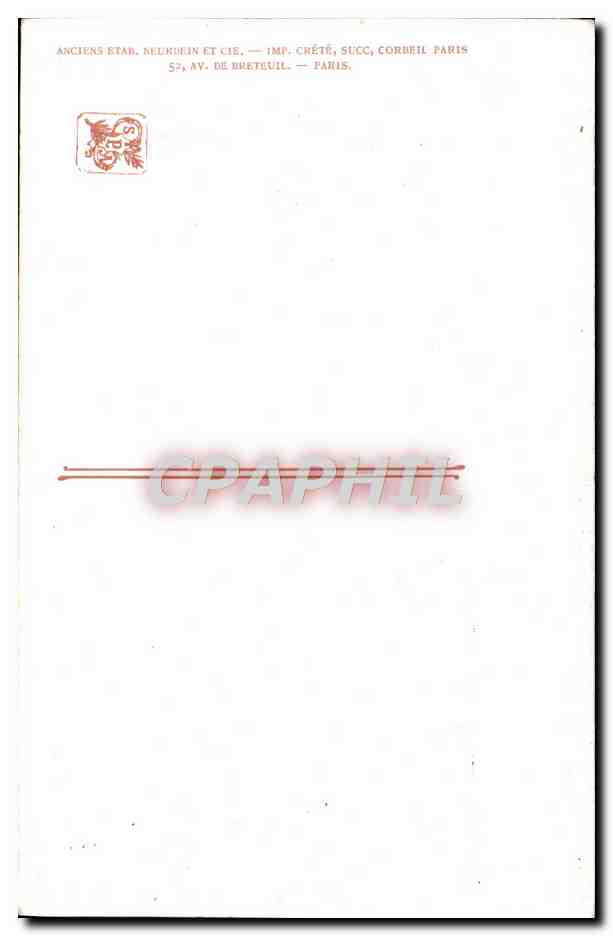 CPA Fantaisie Salons de Paris Reverie Guillou — Rückseite