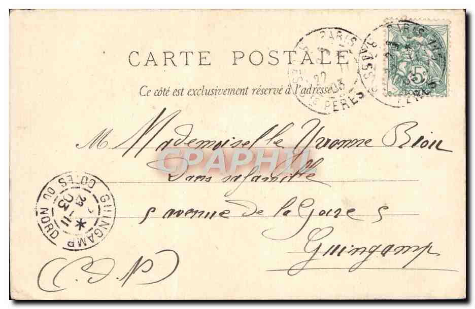 La Reine des Fées — Dimanche — B. Silvain, Imp. Edit. Toulouse, n° 6333 — Verso