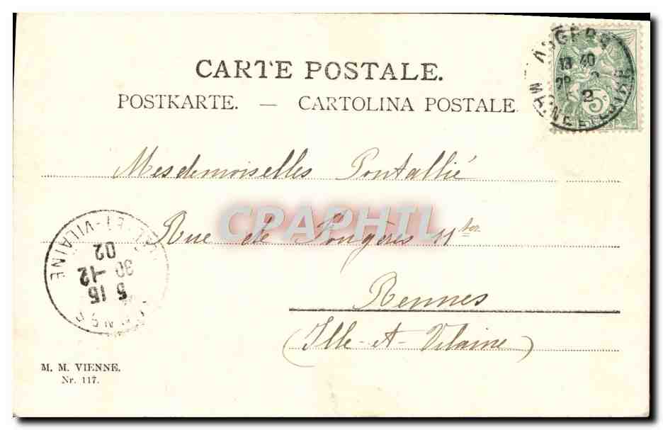 CPA Fantaisie Bonne annee Oiseaux — Rückseite