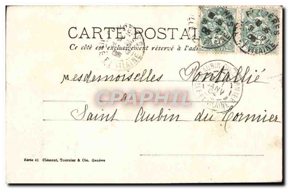 CPA Fantaisie Enfants Bonne annee — Rückseite