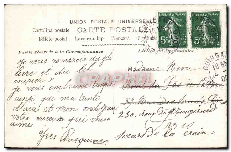 CPA Fantaisie Enfant — Rückseite