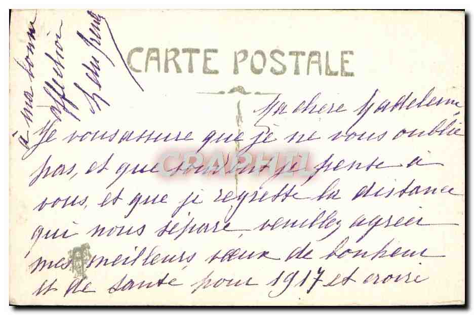 CPA Fantaisie Fleurs — Verso