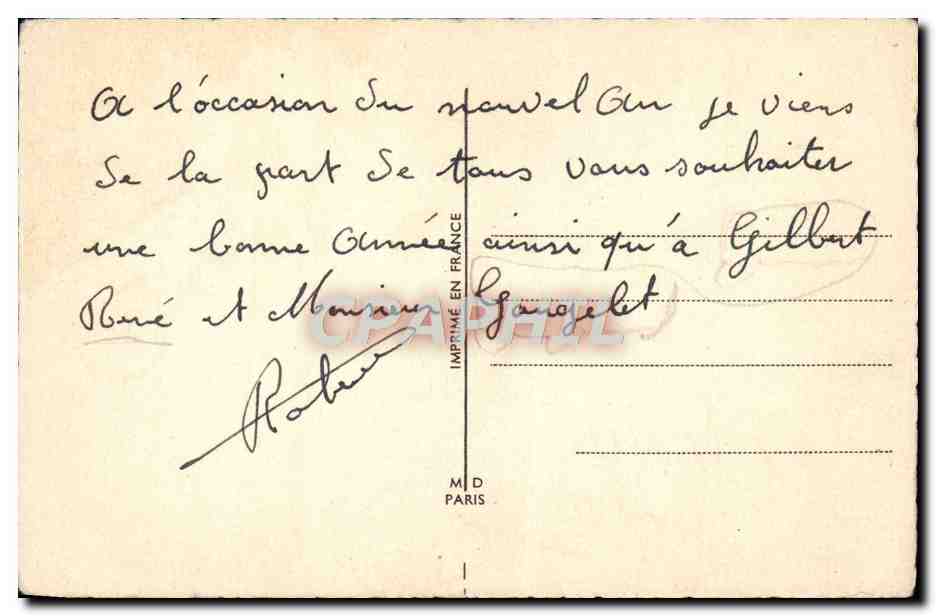 CPA Fantaisie Fleurs — Verso