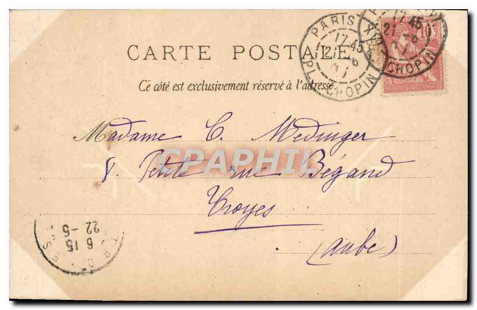 CPA Fantaisie Enfant Melomane Chien  — Rückseite