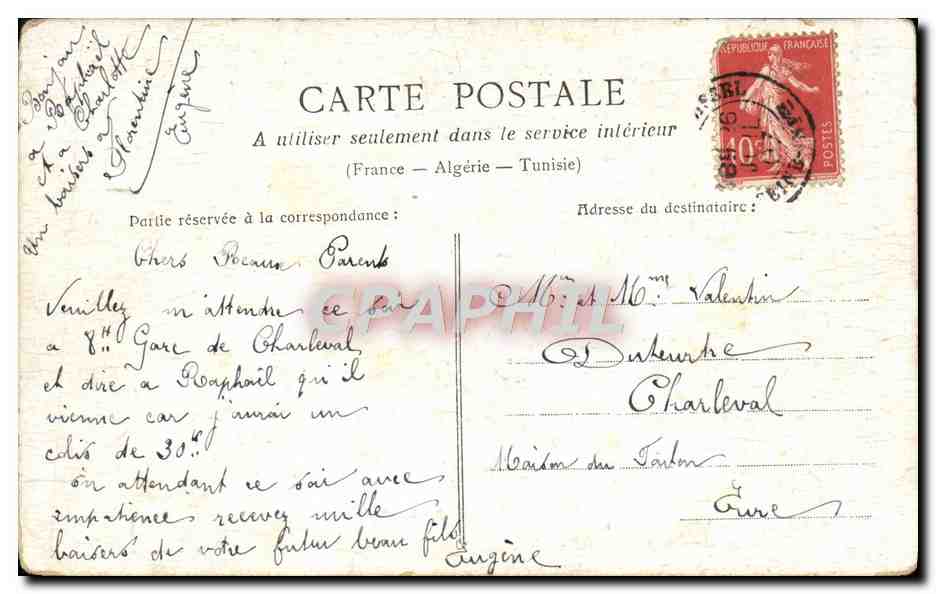 CPA Fantaisie Enfant La cage a lili oiseau — Verso