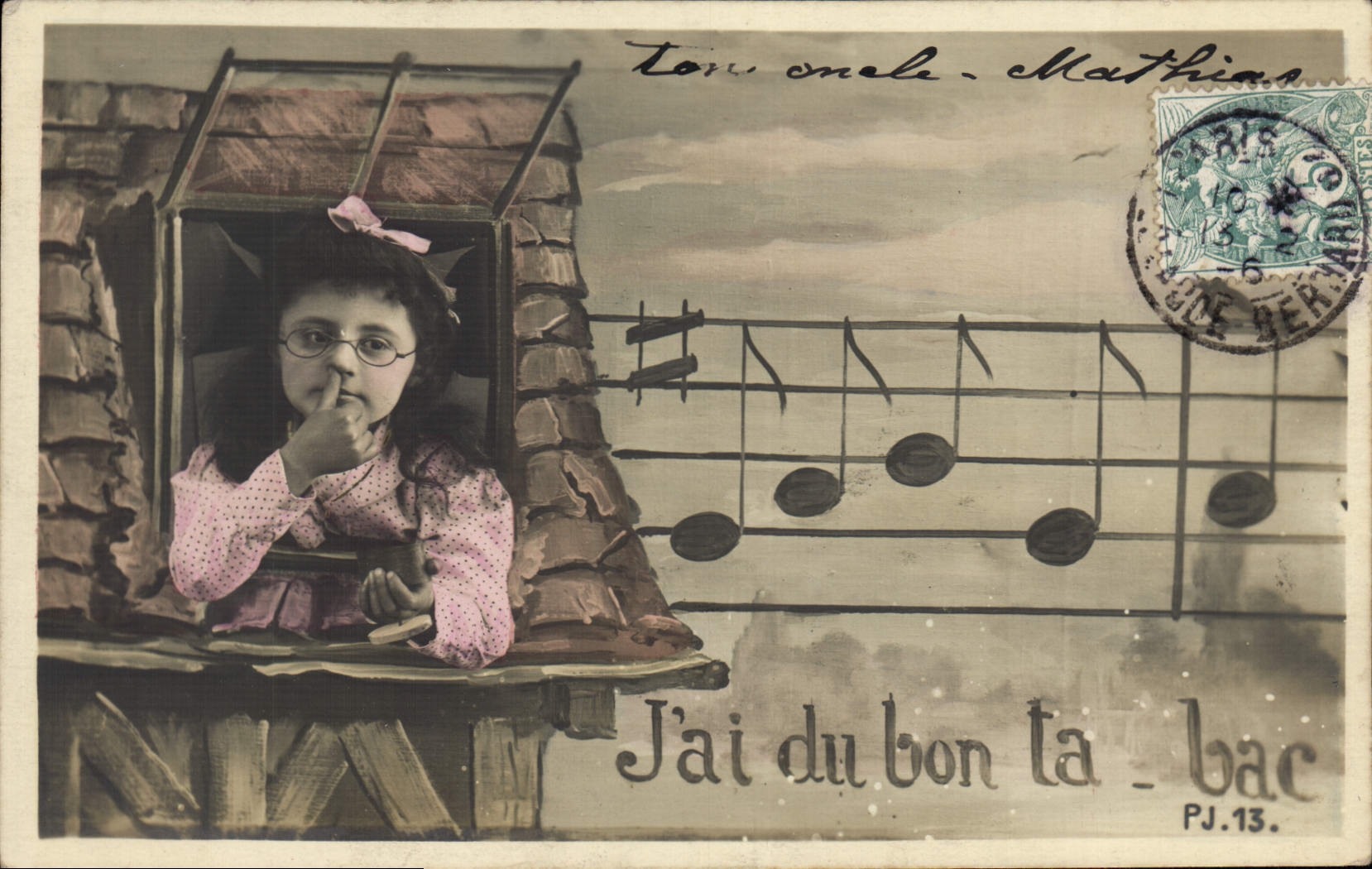 CPA Fantaisie Enfant J'ai du bon Tabac