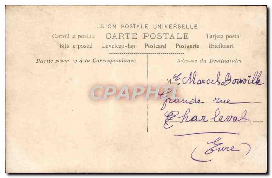 CPA Fantaisie Homme Poire — Verso