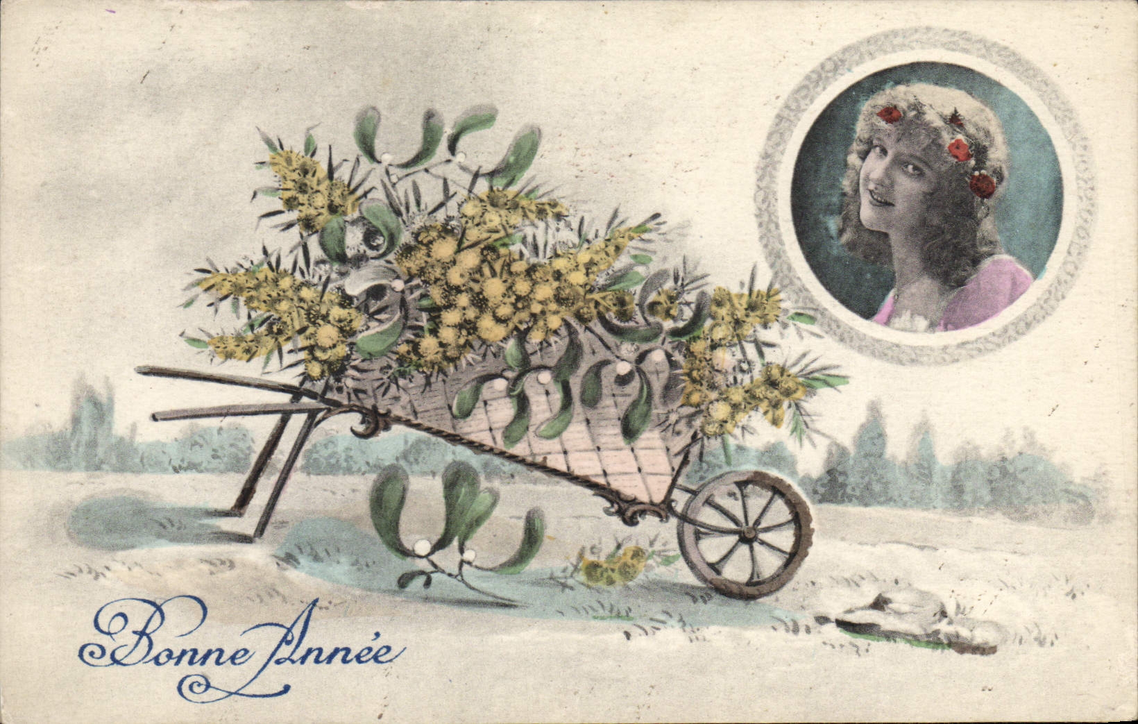 CPA Fantaisie Femme Gui