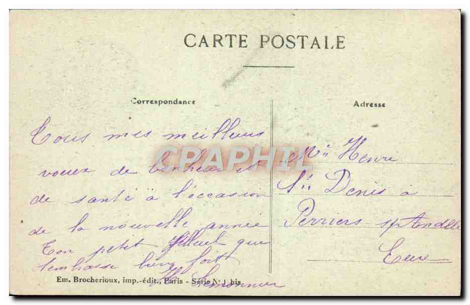 CPA Fantaisie Femme Gui — Rückseite