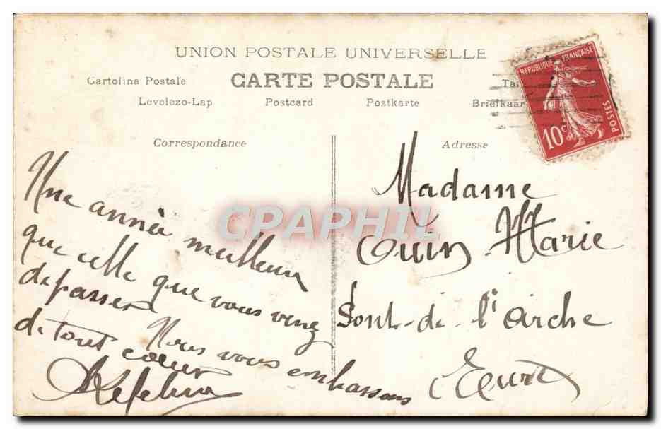 CPA Fantaisie Femme — Rückseite