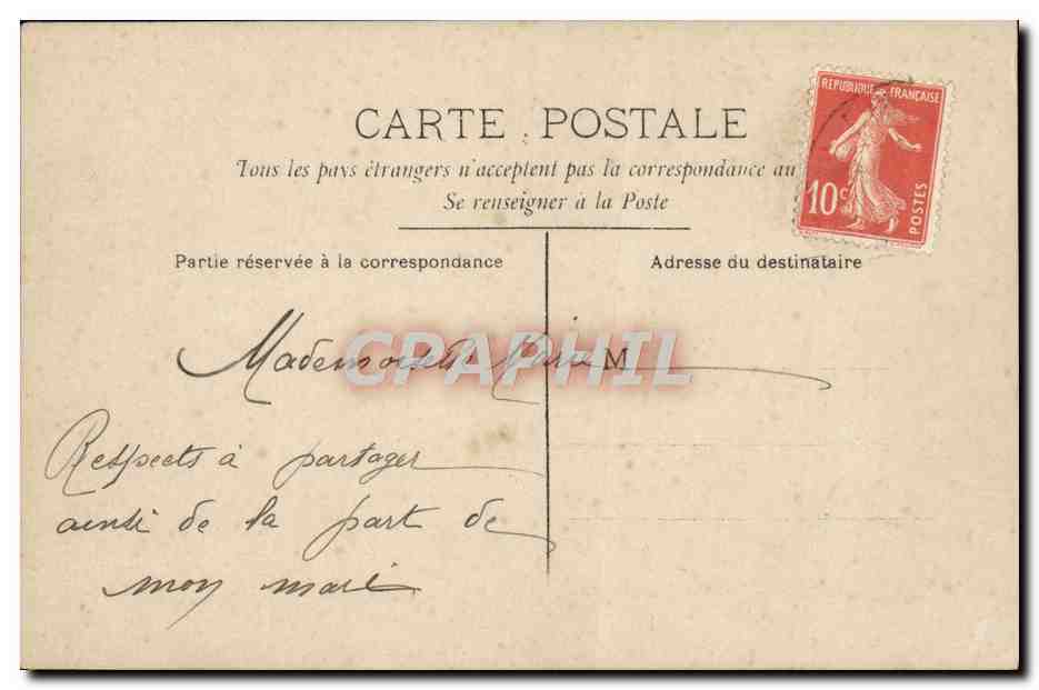 Femme avec éventail — 'Tendre Souvenir de Germaine' — éditeur COMICE, n° 4376 — Verso
