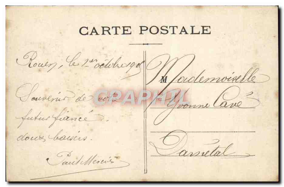 CPA Fantaisie Femme Prenom Yvonne  — Rückseite